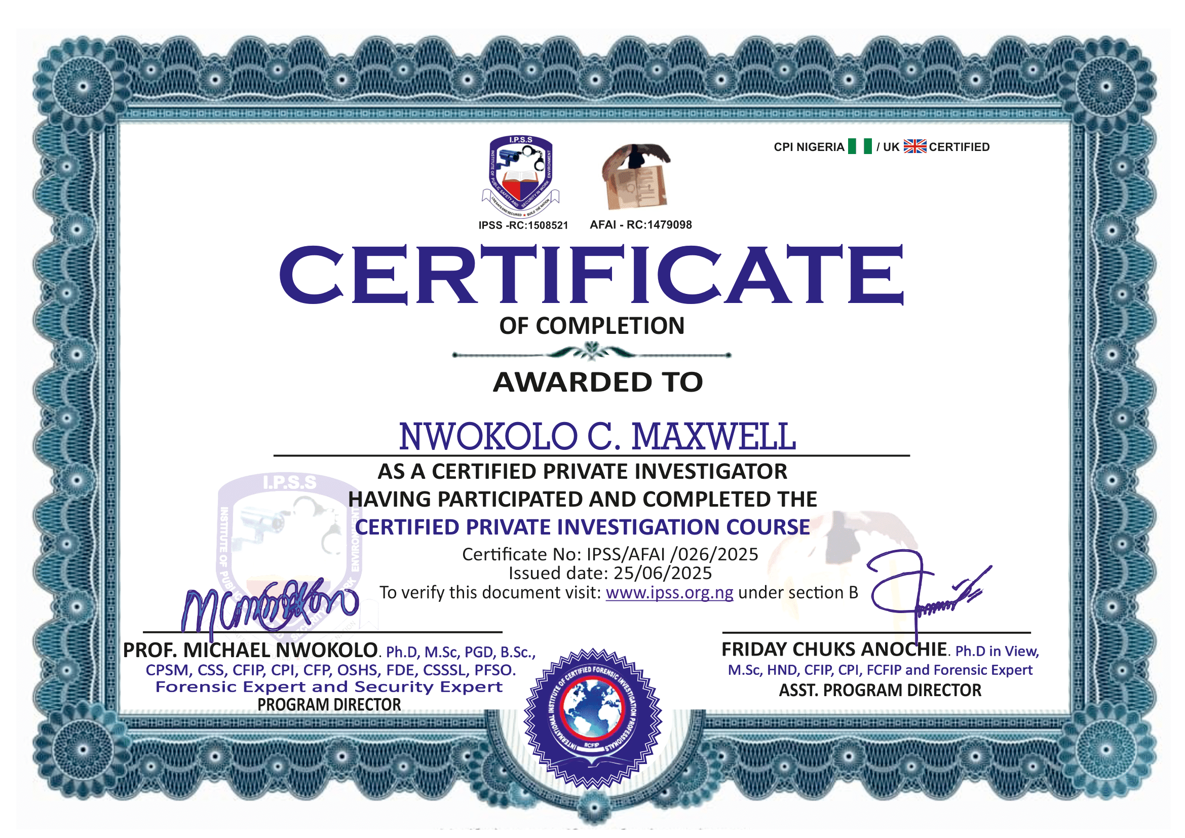 Certificate 26